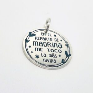 Colgante de plata personalizado madrina