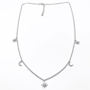 Gargantilla de plata y circonitas Polar