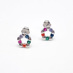 Pendientes de plata para niñas con circonitas Mágico