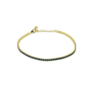 Pulsera de plata bañada en oro Black