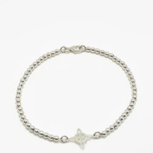 Pulsera fina de plata Nudo de Bruja