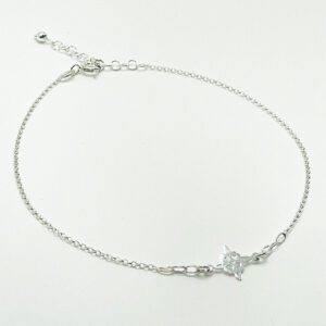 Tobillera de plata Nudo de Bruja